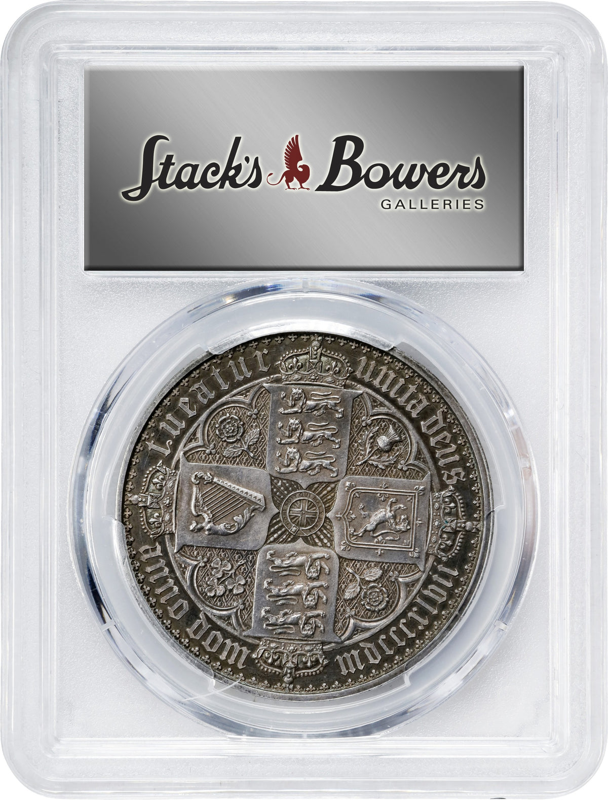 イギリス 1847 ヴィクトリア ゴシッククラウン銀貨 PCGS PR63