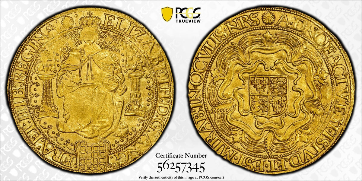 イギリス 1584-86 エリザベス1世 ソブリン金貨(30シリング) PCGS MS62