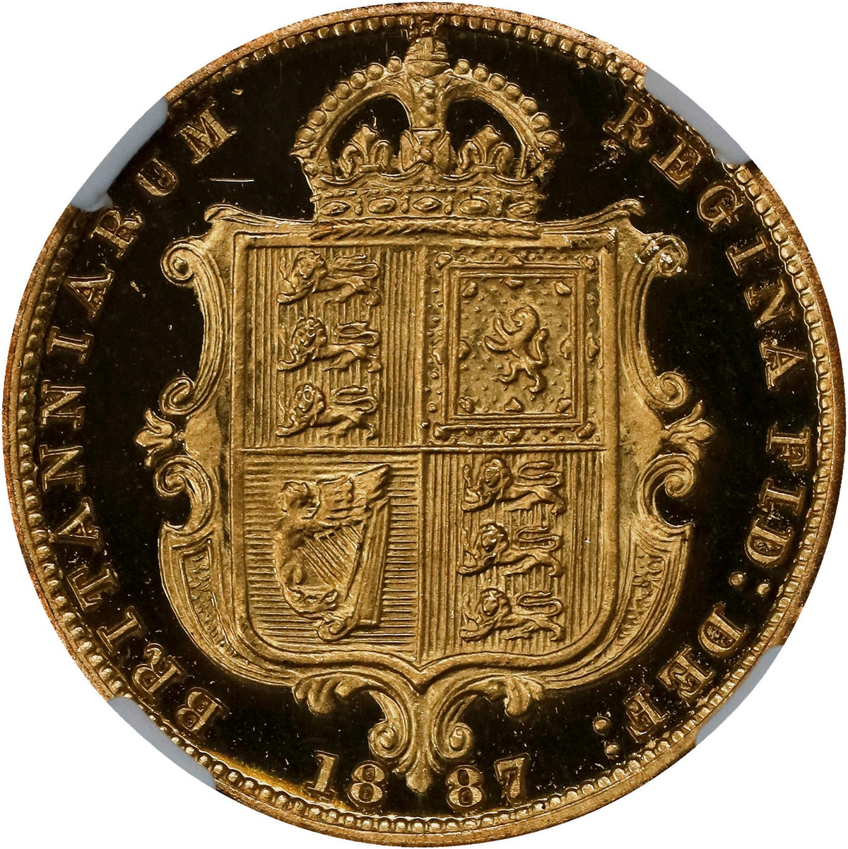イギリス 1887 ヴィクトリア ハーフソブリン金貨 NGC PR66 ウルトラカメオ