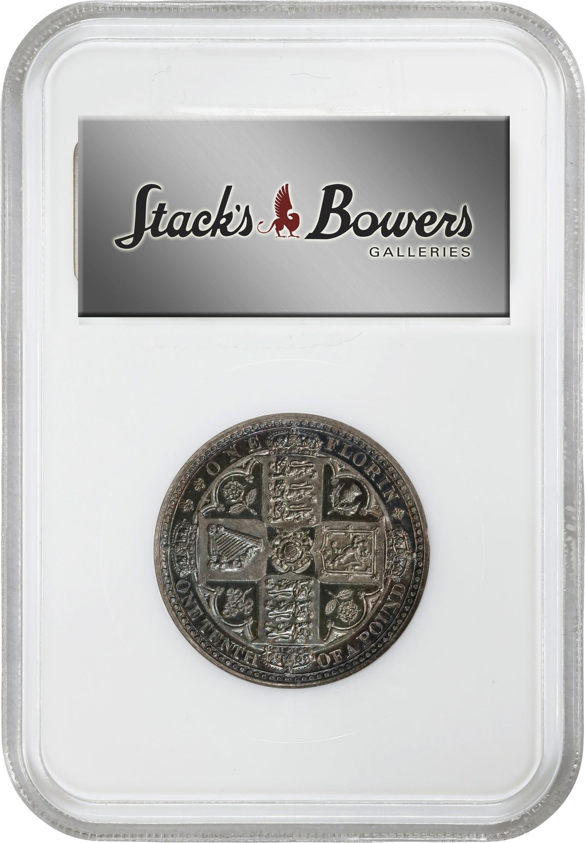 イギリス 1848 ヴィクトリア ゴシックフローリン 試作銀貨 NGC PR66