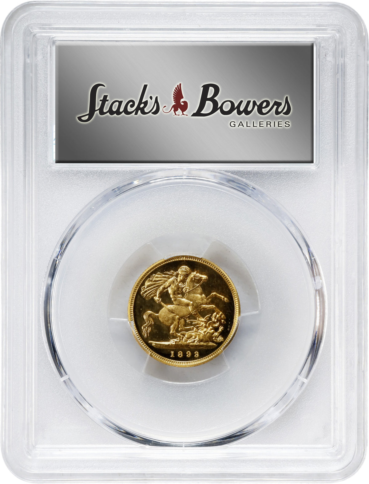 イギリス 1893 ヴィクトリア ハーフソブリン金貨 オールドヘッド PCGS PR63 DCAM