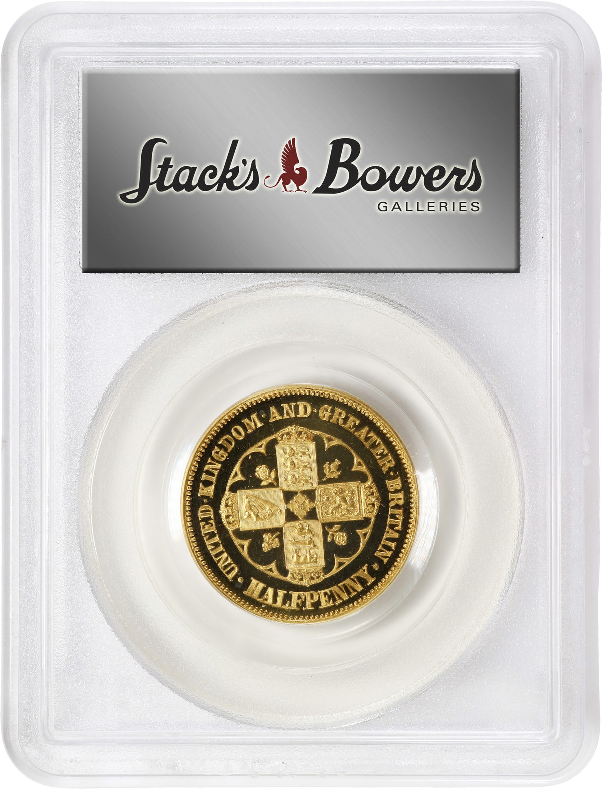 イギリス 1860 ヴィクトリア ハーフペニー 金製試作貨 PCGS PR64