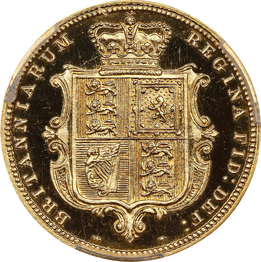 イギリス 1886 ヴィクトリア ハーフソブリン 金製試作貨 PCGS PR65 DCAM