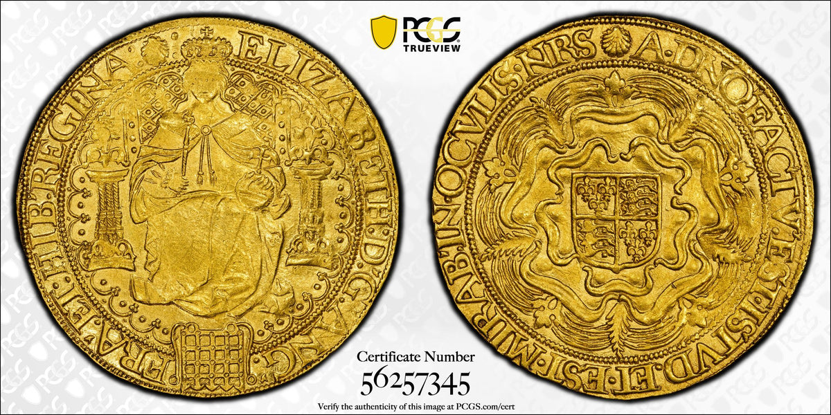 イギリス 1584-86 エリザベス1世 ソブリン金貨(30シリング) PCGS MS62