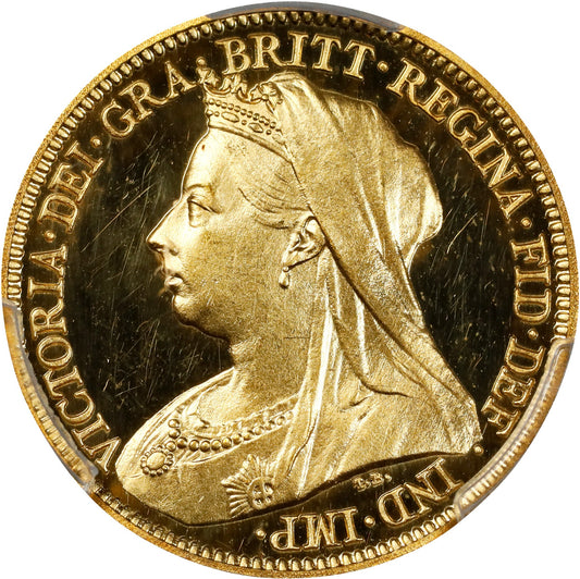 イギリス 1893 ヴィクトリア ハーフソブリン金貨 オールドヘッド PCGS PR63 DCAM
